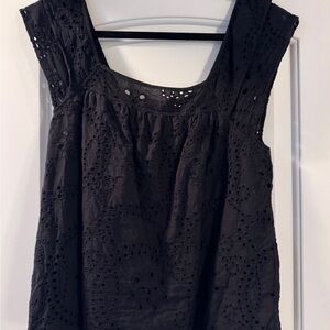 Sanctuary Black Eyelet Women's Blouse